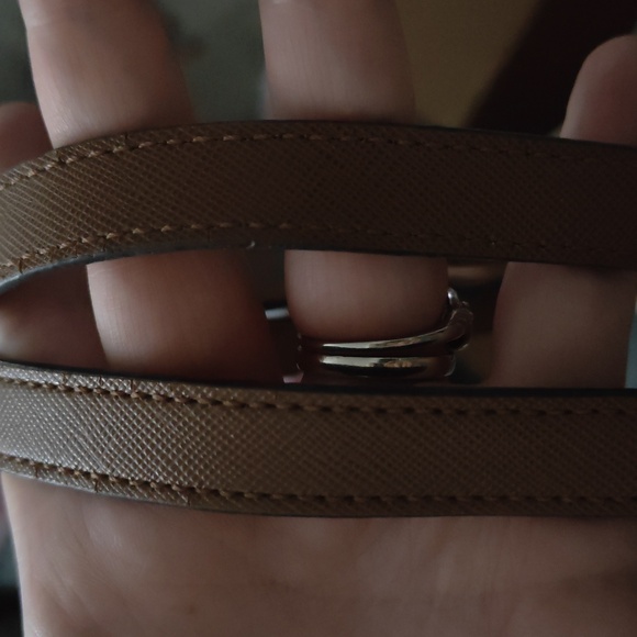 Michael Kors Olive Green Large Nylon Handbag with Caramel Brown accents - Picture 7 of 8